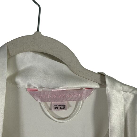 Victoria's Secret Vtg Y2K White Beaded Lace Satin Lingerie Robe Set Bride Honeym - Picture 2 of 9